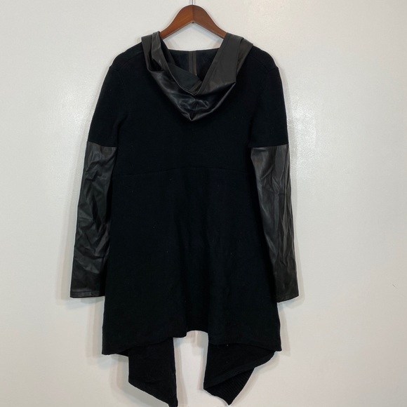 blanknyc hooded fur denim jacket